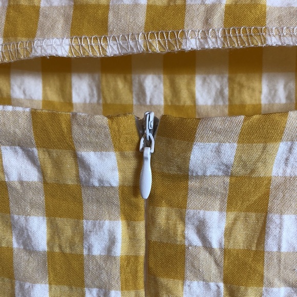 Yellow Gingham Picnic Dress, Tiered, Full Length - Picture 6 of 7